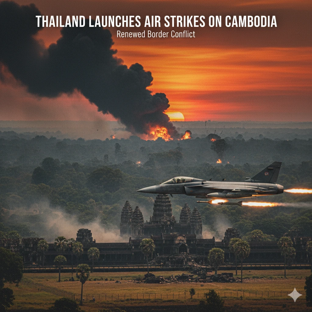 Thailand launches airstrikes on Cambodia following renewed border conflict