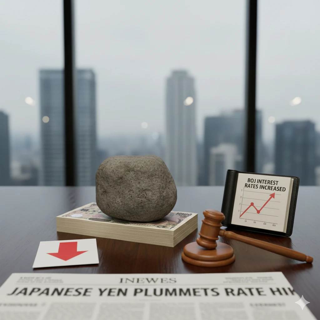 The yen weakens despite the Bank of Japan's decision to raise interest rates.