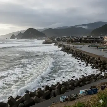 Small tsunami waves hit Japan after a 6.8 magnitude earthquake