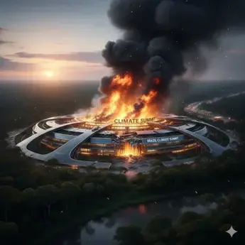 Blaze Erupts at Brazil’s Climate Summit Site